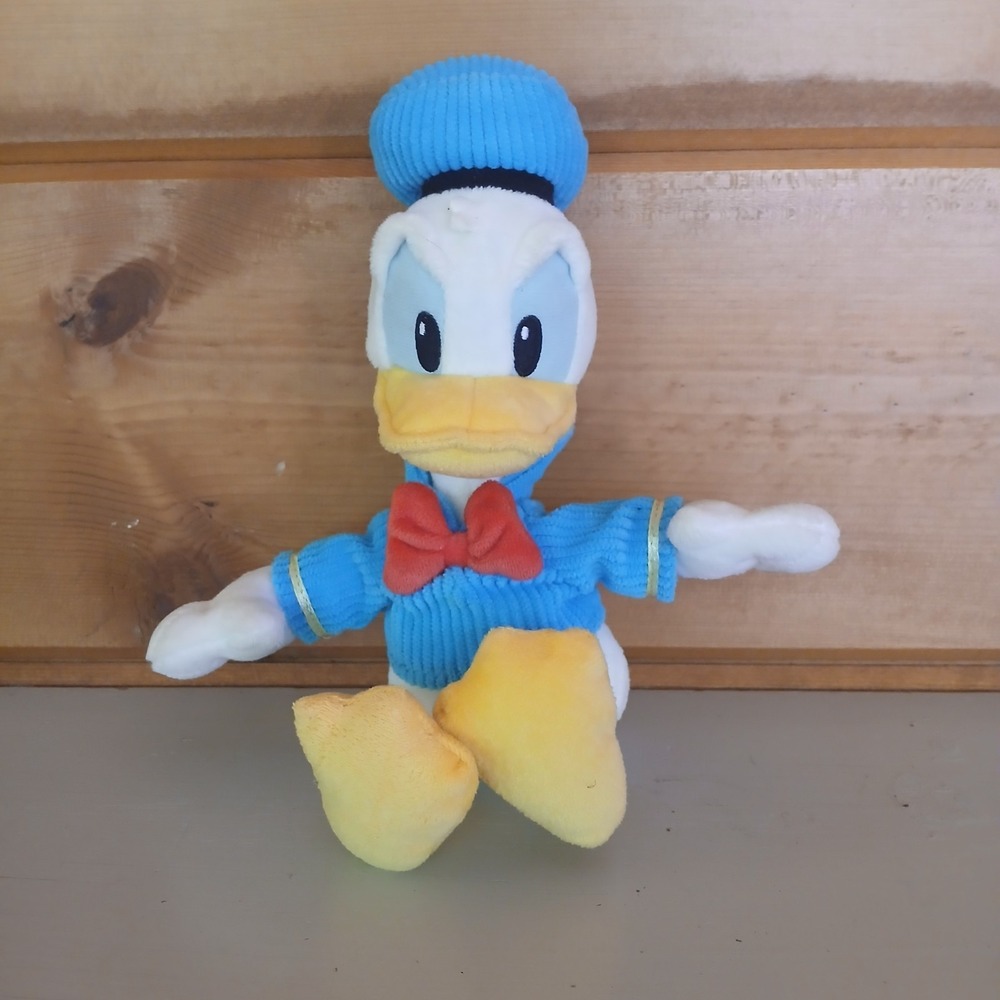 Disney Donald Duck Plush Toy 11 Inch Blue Shirt Hat Red Tie Stuffed Toy